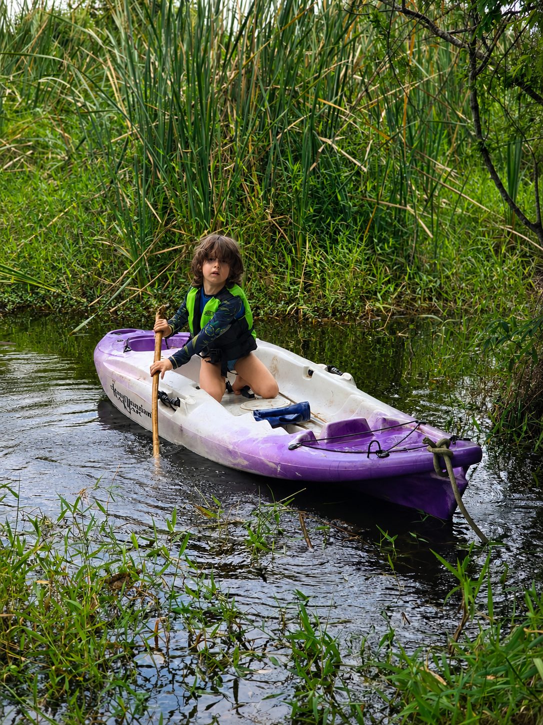 El riacho, rumbo al lago